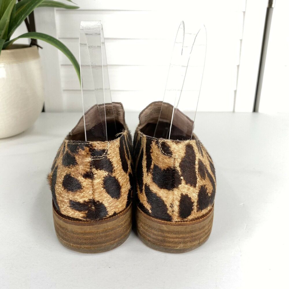 Madewell The Orson Loafer‎ in Leopard Print Calf Hair Slip On Shoes Size 6.5 - Picture 5 of 9